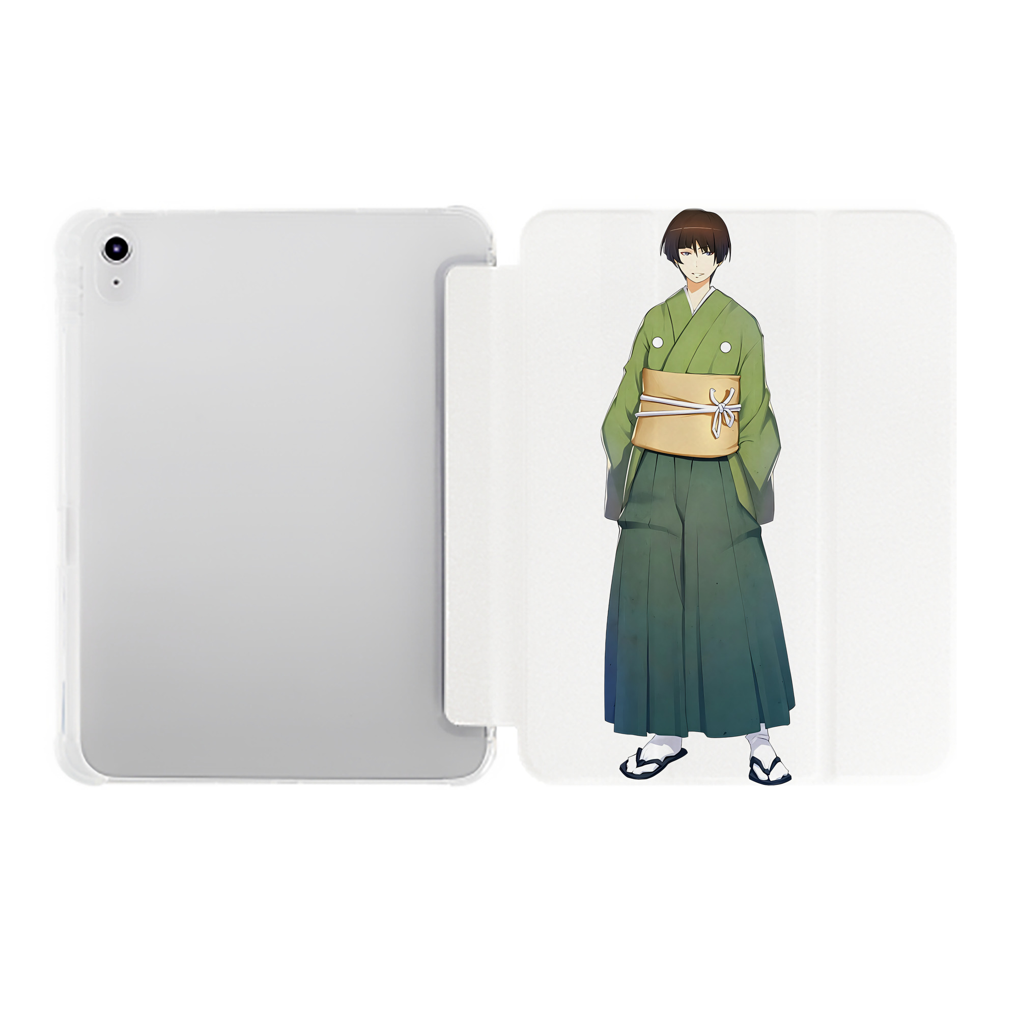 （画像用） 刀剣乱舞 Touken Ranbu IPad ケース ペン収納付き 三つ折りスタンド PUレザー×シリコン 対応機種9.5/10.5/10.9インチ
